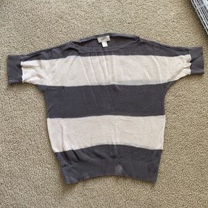 Loft Gray striped sweater
